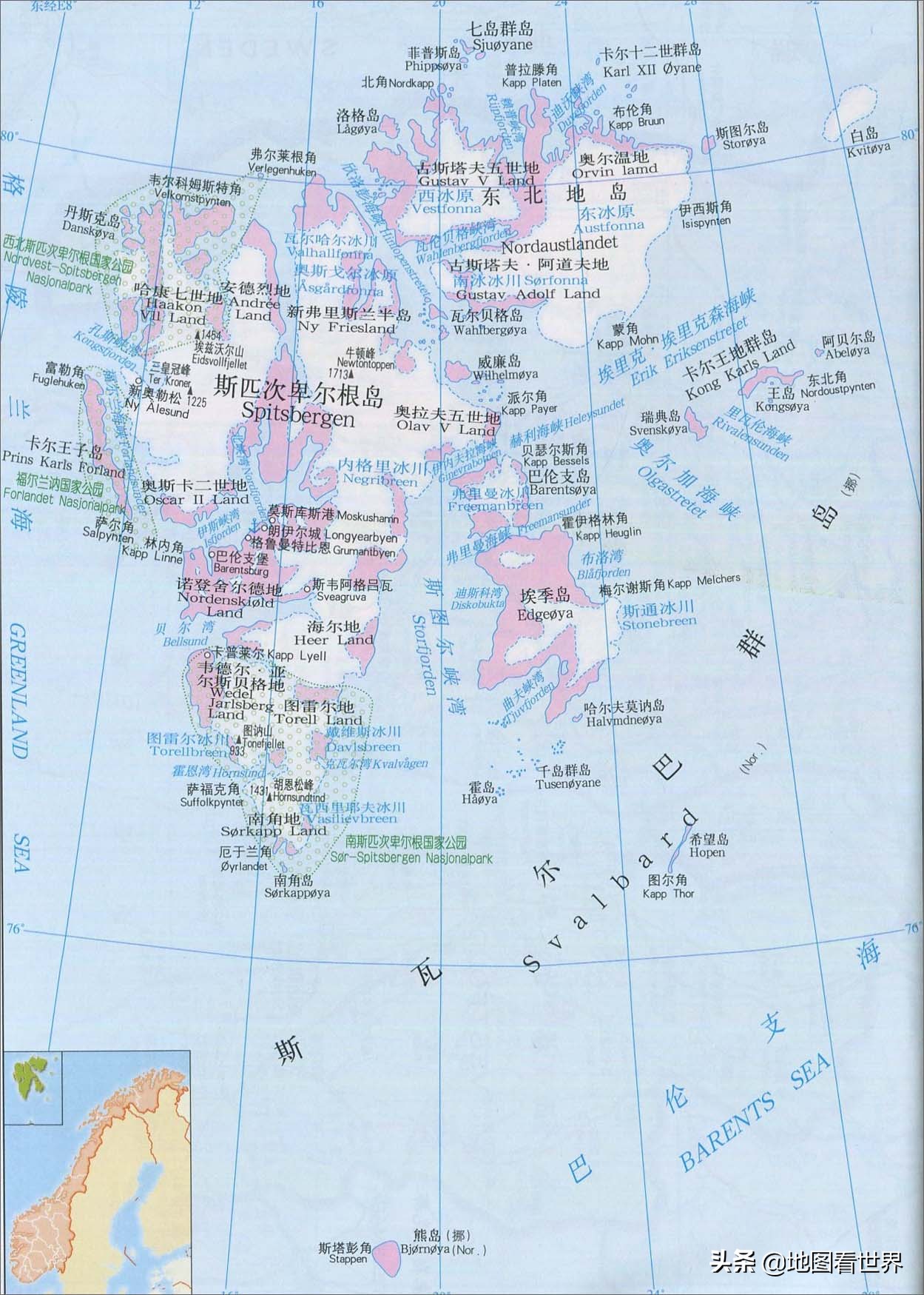 挪威地图(最幸福的国家，峡湾国家，北欧最美国家，日不落王国——挪威概况)