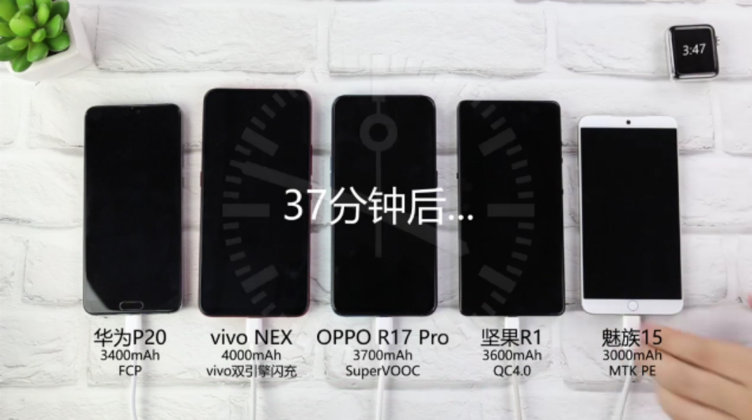 五款手机充电测试，OPPO R17 Pro超级闪充技术重新定义快充手机