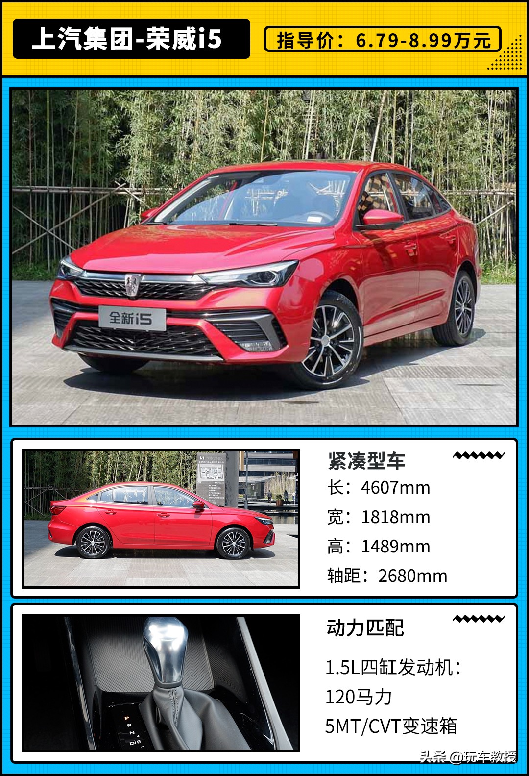 6.79万起，大空间标配10.25寸屏！荣威i5买哪款？