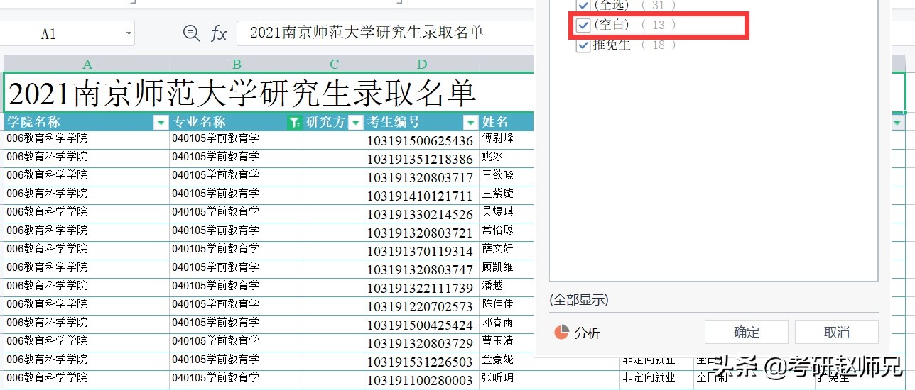 江苏省211院校推荐—南京师范大学考研优势专业数据