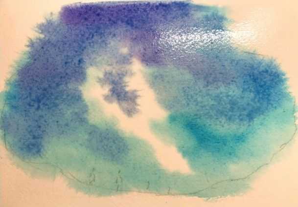 水彩画：分步骤教你画银河之眼，原来这么美的画，画起来很简单！