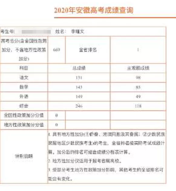 安徽2020年高考一分一段统计表（附2017-219位次表）