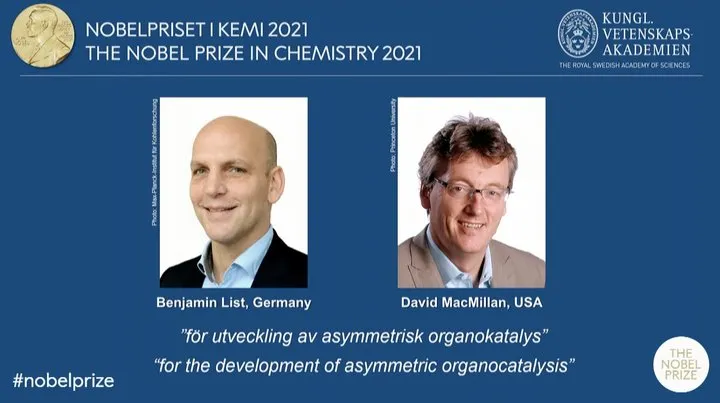 2021诺贝尔化学奖：mRNA 陪跑，给了这个或将改变制药和电池的研究