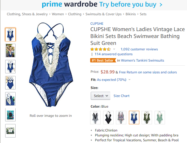 选品:10款亚马逊欧美消费者爱买的泳装