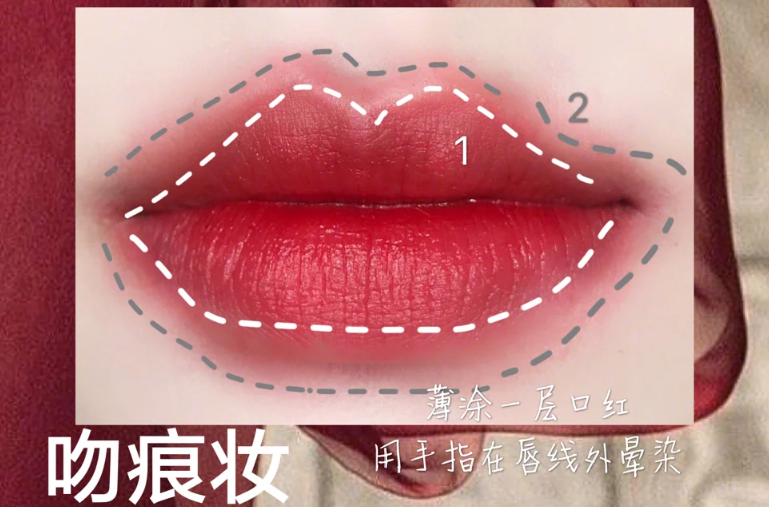 六种常见口红画法,嘴巴不好看也没关系,都是今年网红流行款