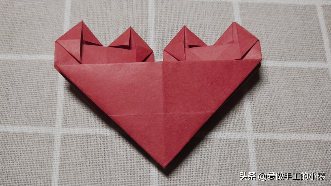 漂亮的双爱心书签，简单又别致，一张纸就完成