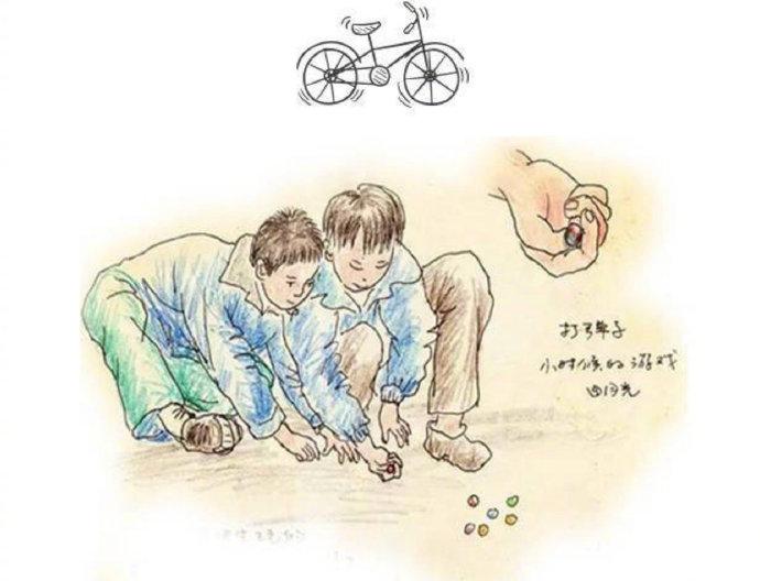 画师用漫画还原童年,翻绳,挑棍,东南西北,哪个是属于你的童年