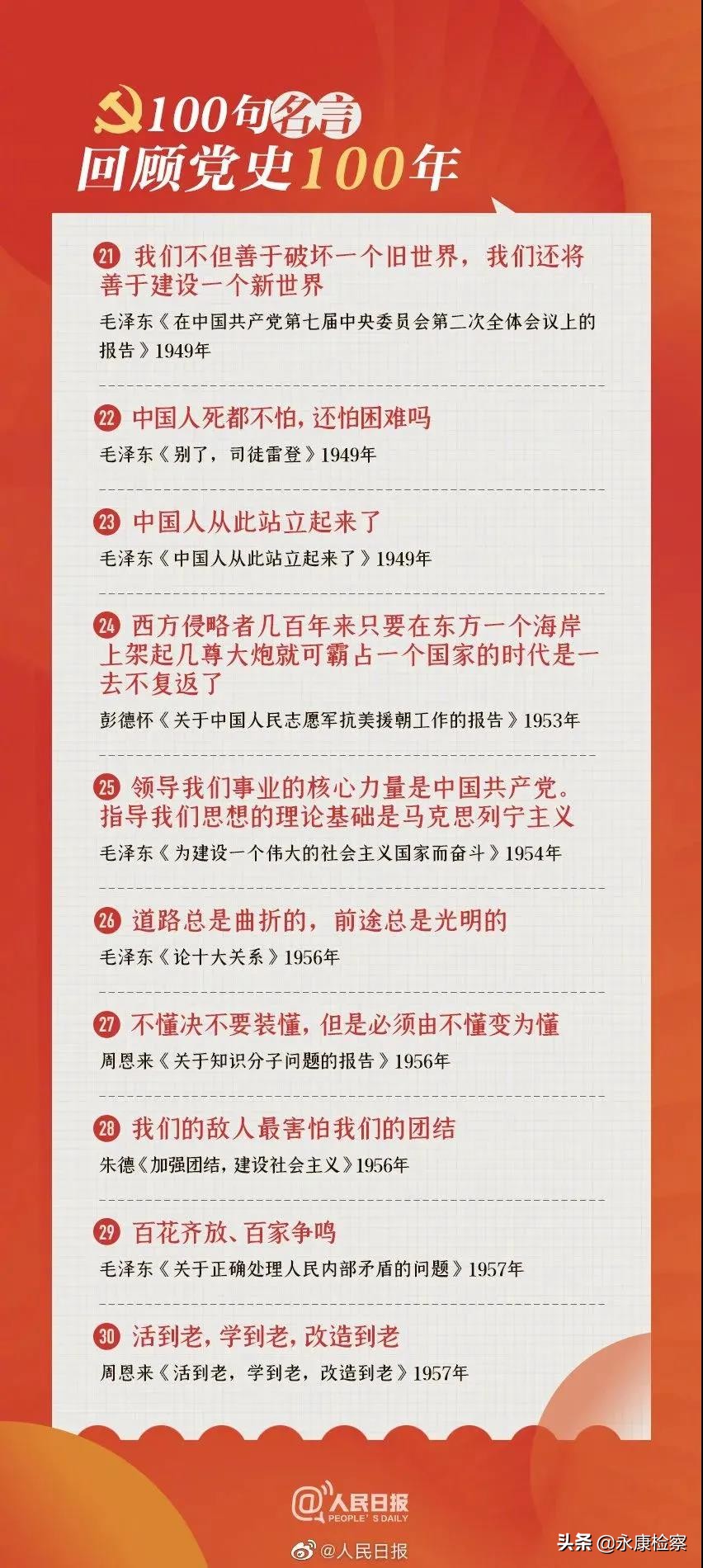 【向党献礼】100句名言回顾党史100年