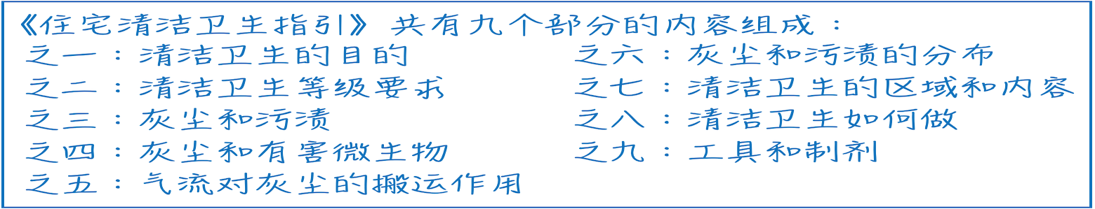 《住宅清洁卫生指引》之六：灰尘和污渍的分布