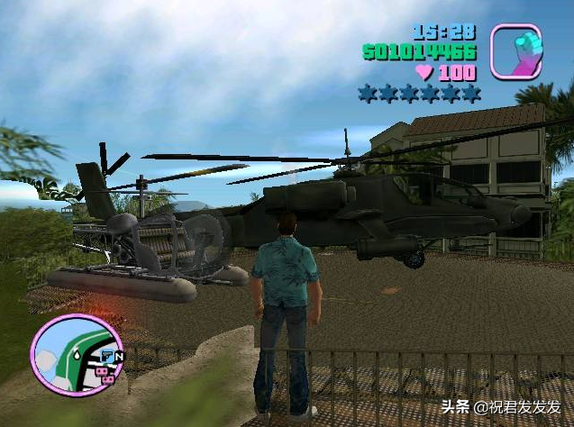 侠盗飞车：驾驶直升机进入军事基地，不使用秘籍你连30秒都扛不了