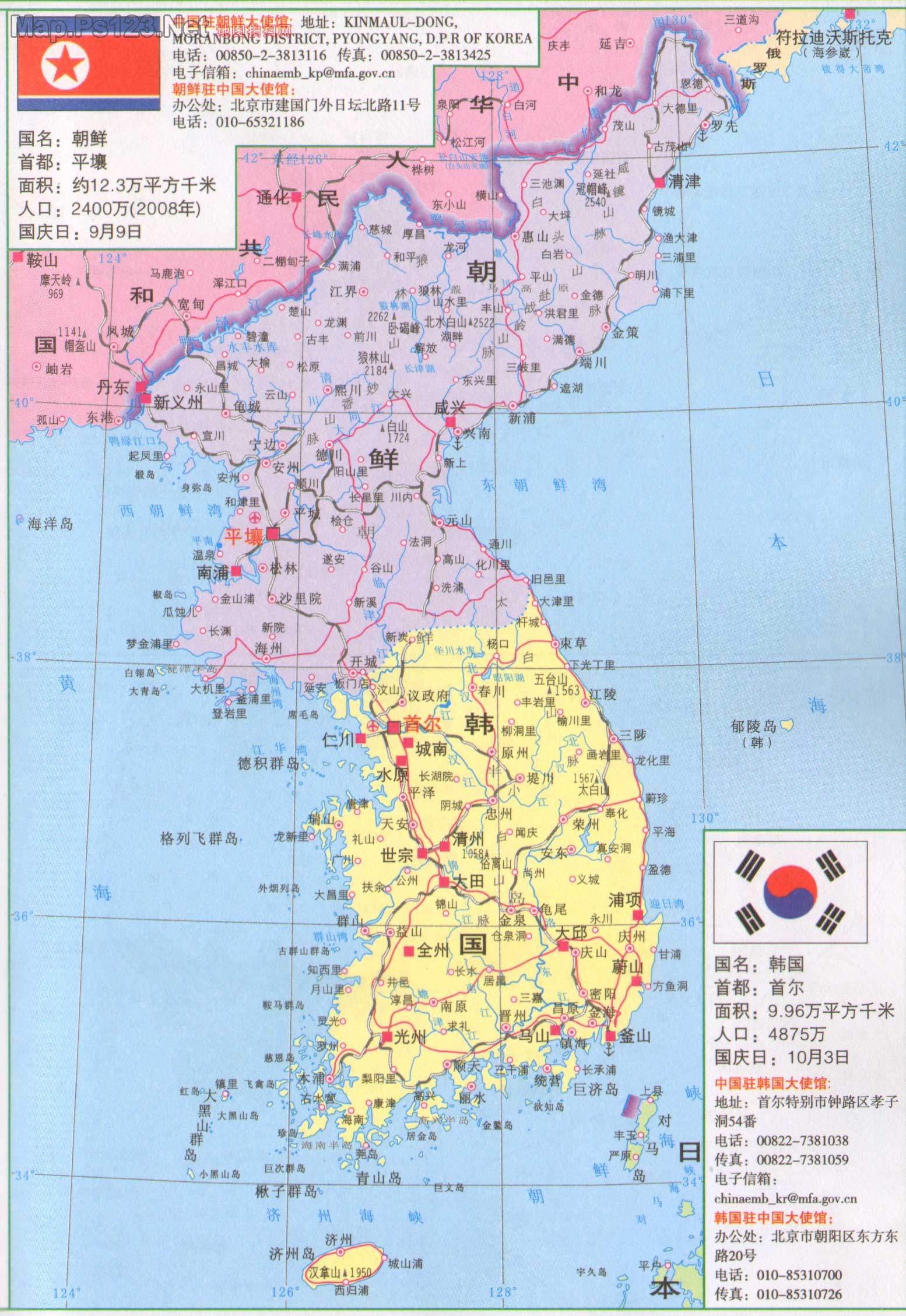 1,朝鲜国土面积大约12万平方公里,相当于我国福建省的面积大小,计划