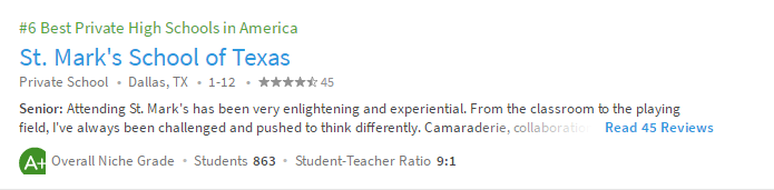 院校排名 | 2019年美国最佳私立中学排名发布