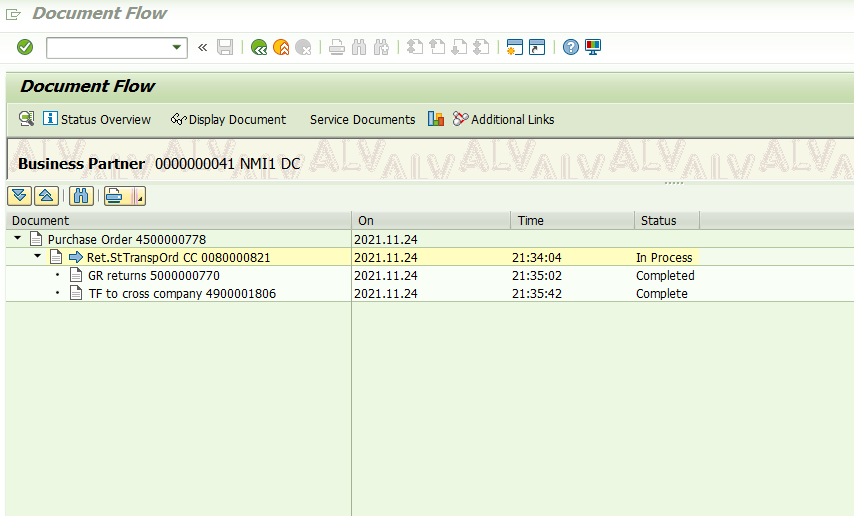 SAP MM 公司间退货STO流程后勤部分简述