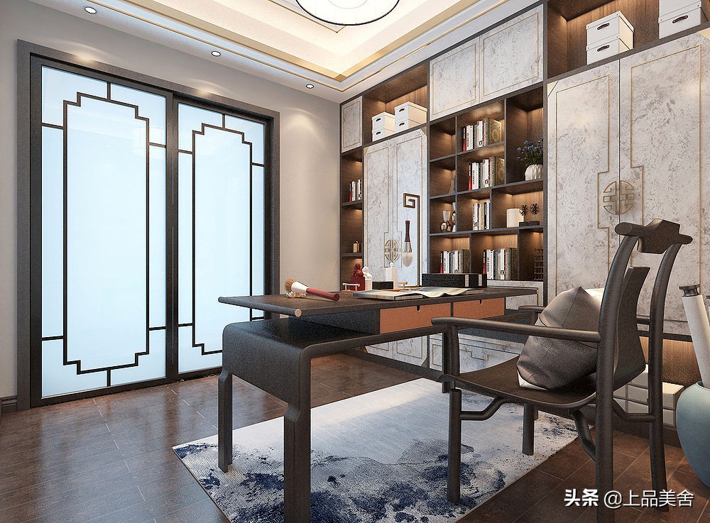 语文老师的中式风格装修，384平米四层别墅，全屋文化气息浓厚