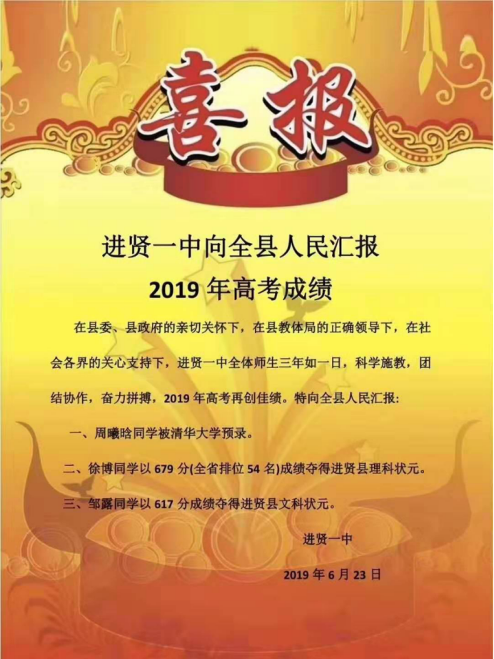 2019年南昌各重点高中高考喜报汇总
