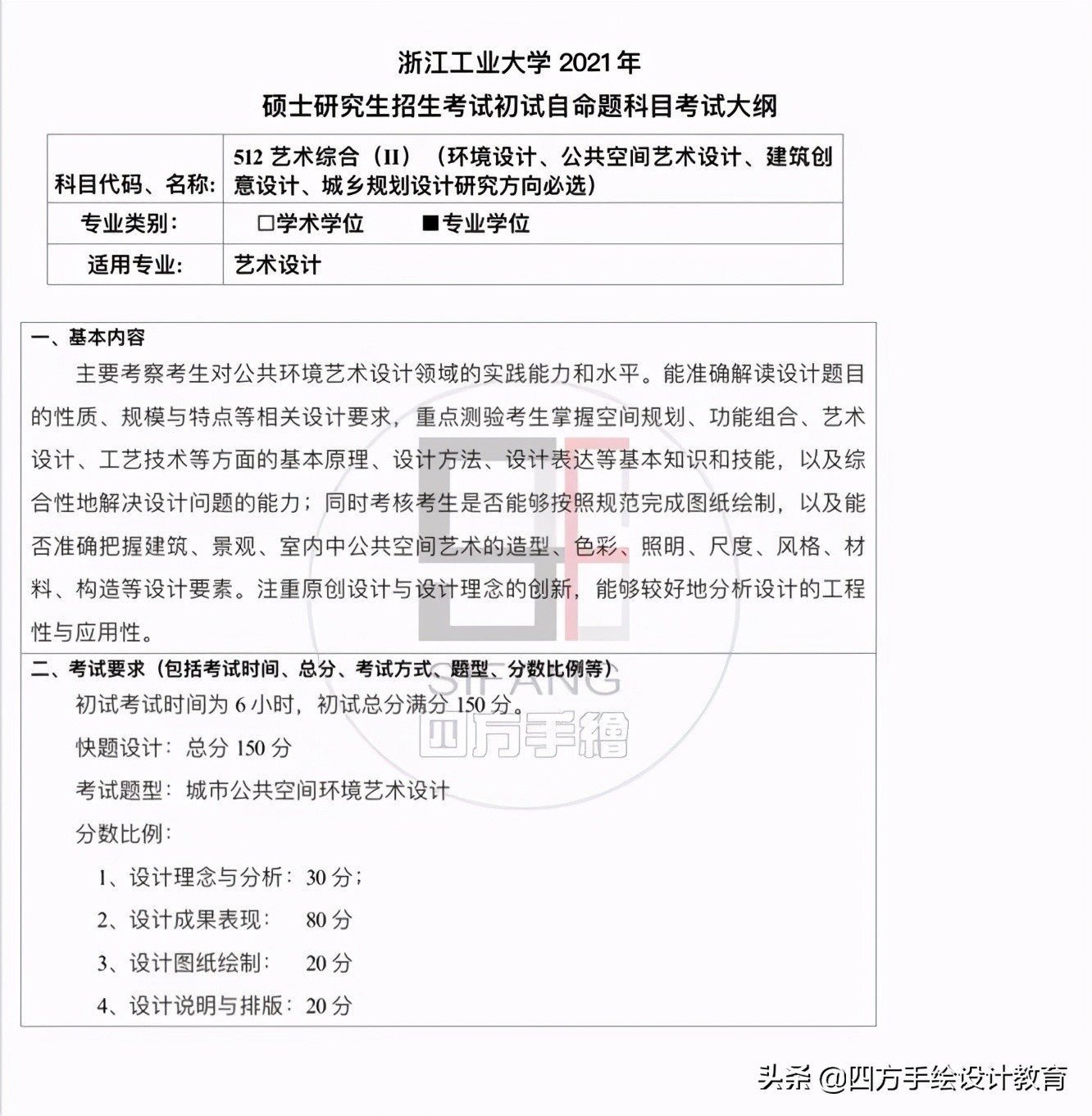 浙江工业大学环艺设计专硕初试395分！学姐才貌双全，一战成硕