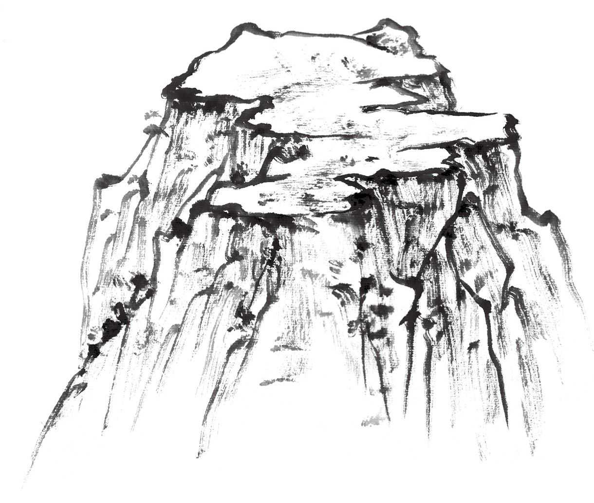 从图解教你画山石,简单易学,一看就会