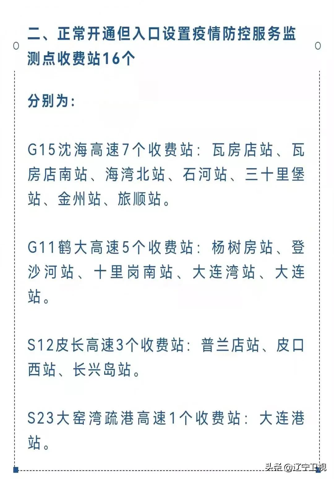 大连新增17+15,部分高速收费站已开始实施交通管控!再次通告非必要不离连