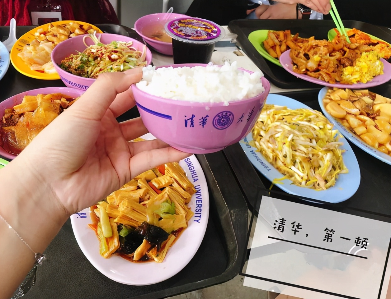 清华大一新生晒出食堂饭菜，看到价格后，学生：真想去吃一次‍‍