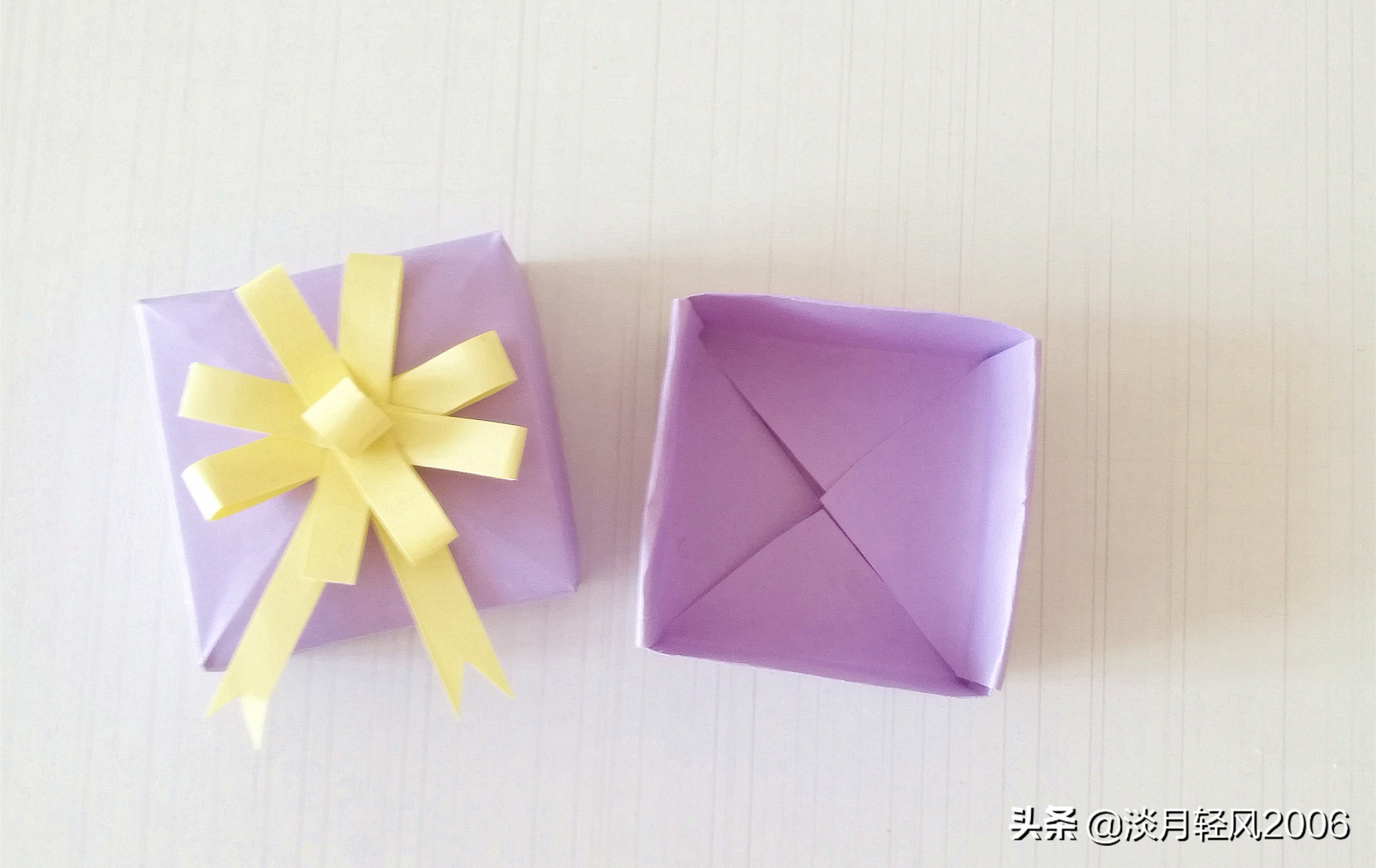一张纸折盒子简单图片