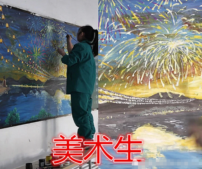 高中生“黑板报”走红，班主任看后舍不得擦，校长也跑过来欣赏