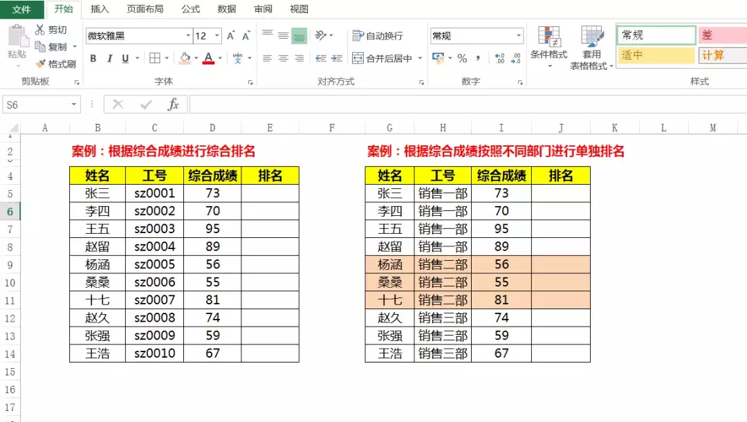 Excel数据排名，除了Rank还有其他好用的技巧哦！(多说几个)