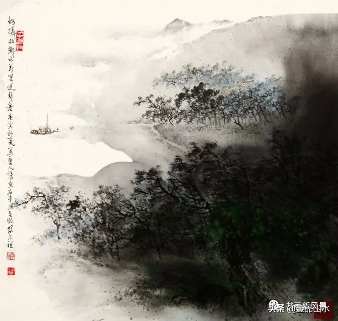 画中藏诗，诗情画意——看看台湾这位90岁山水大师的作品
