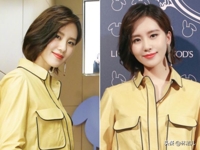 刘亦菲的狼尾短发太惊艳，倪妮的一刀切撩人，剪短发可不止看脸型