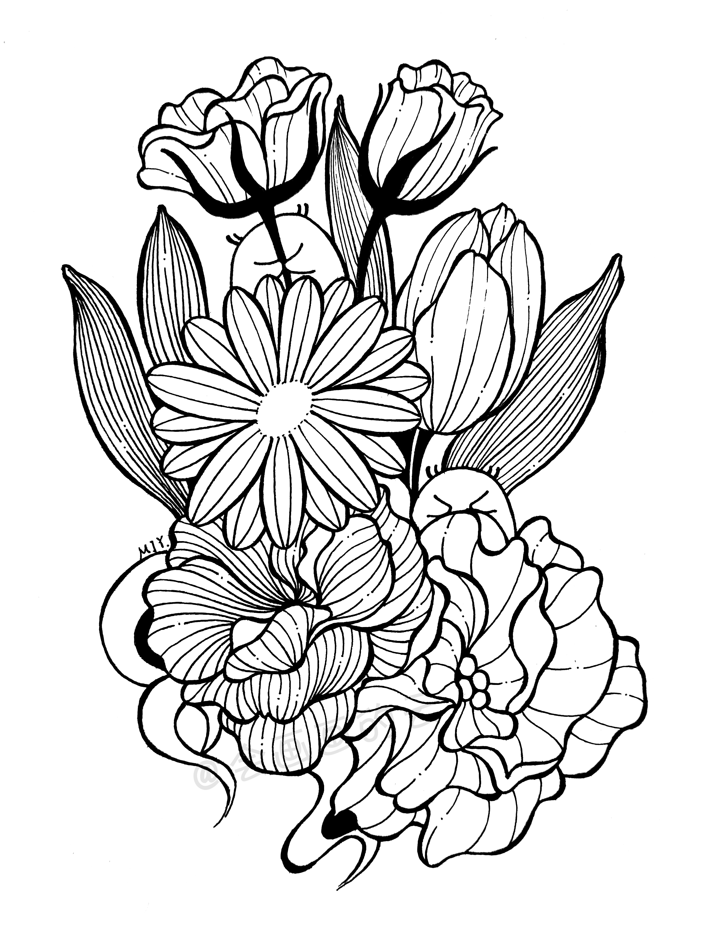 花怎么画简单好看(一步一步教你画一束好看的花)