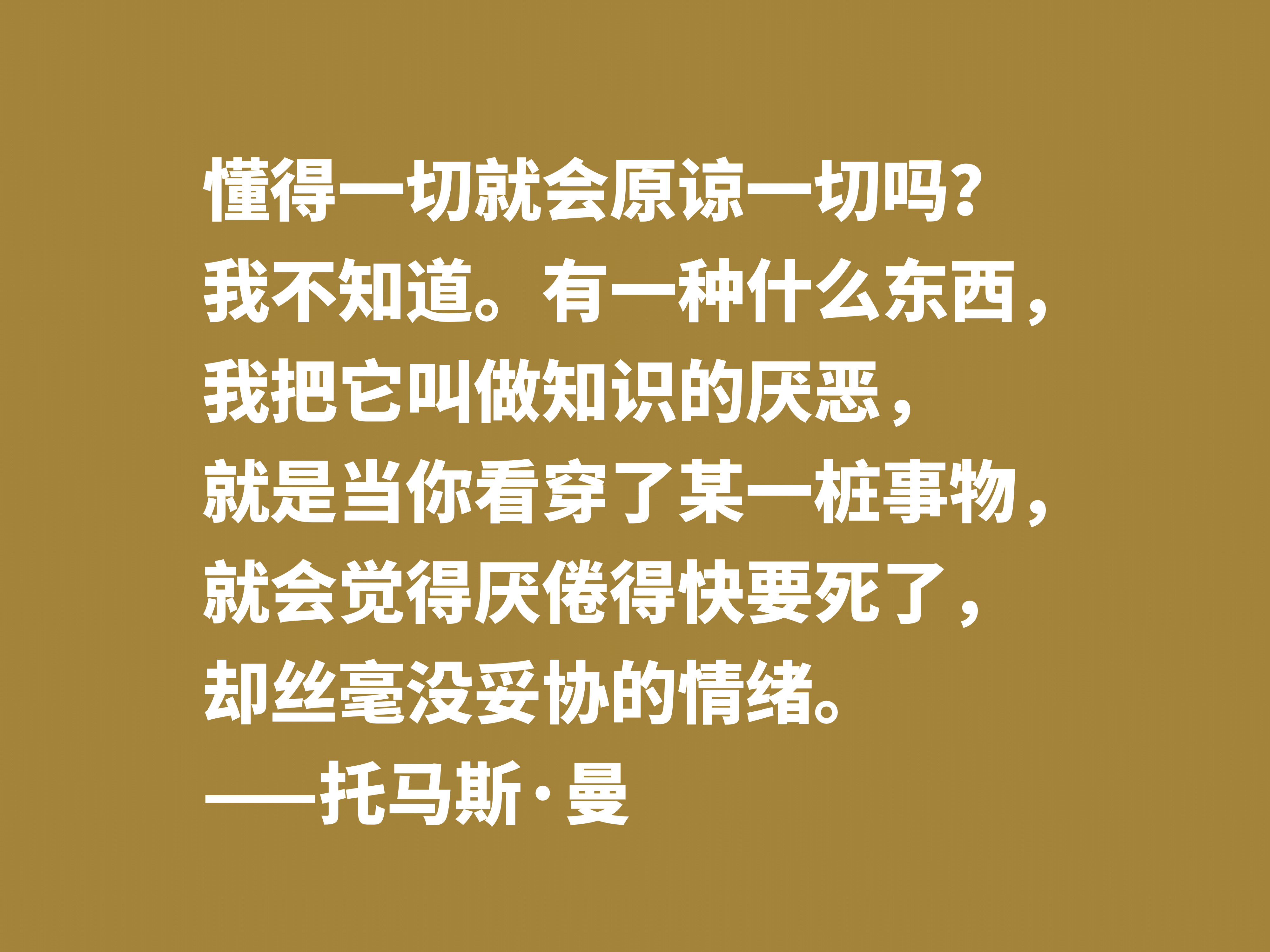 他是黑塞好友，又是罗斯福座上客，托马斯·曼十句格言，魅力无限