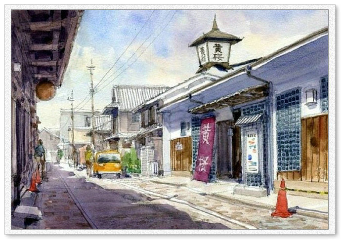 东亚风情 -- 高崎尚昭水彩画