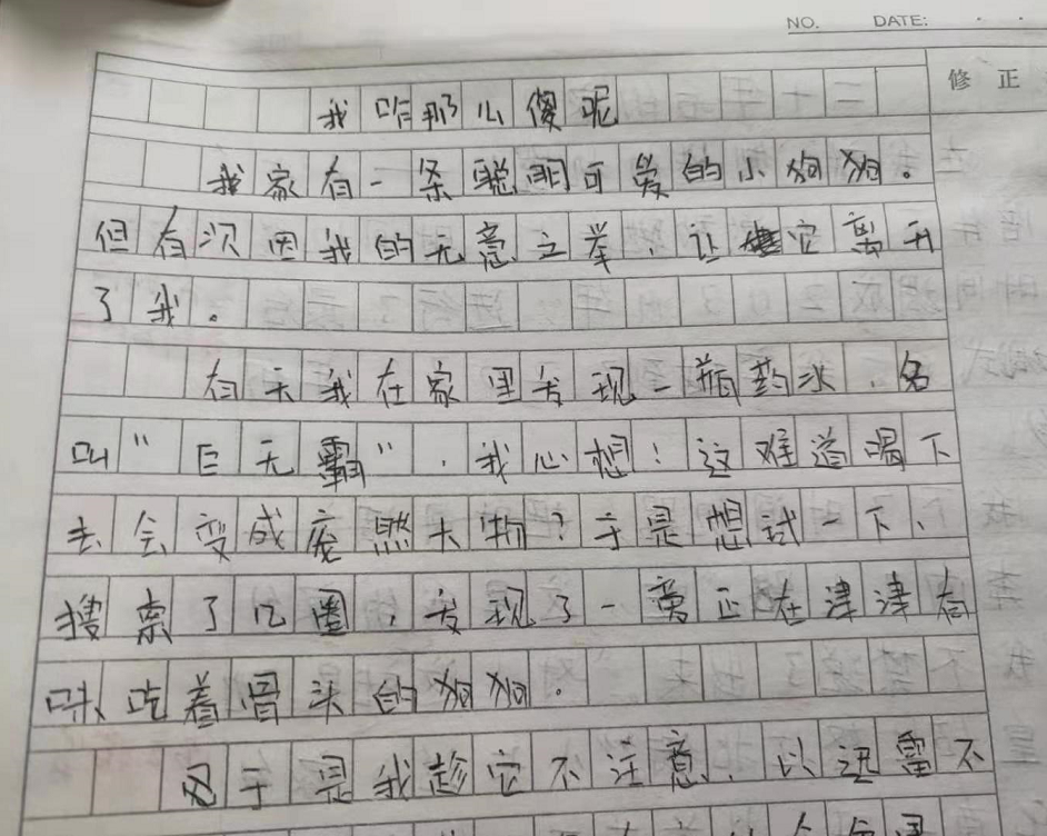 小学生作文《我咋那么傻》走红，满满的辛酸，老师看后流下了眼泪