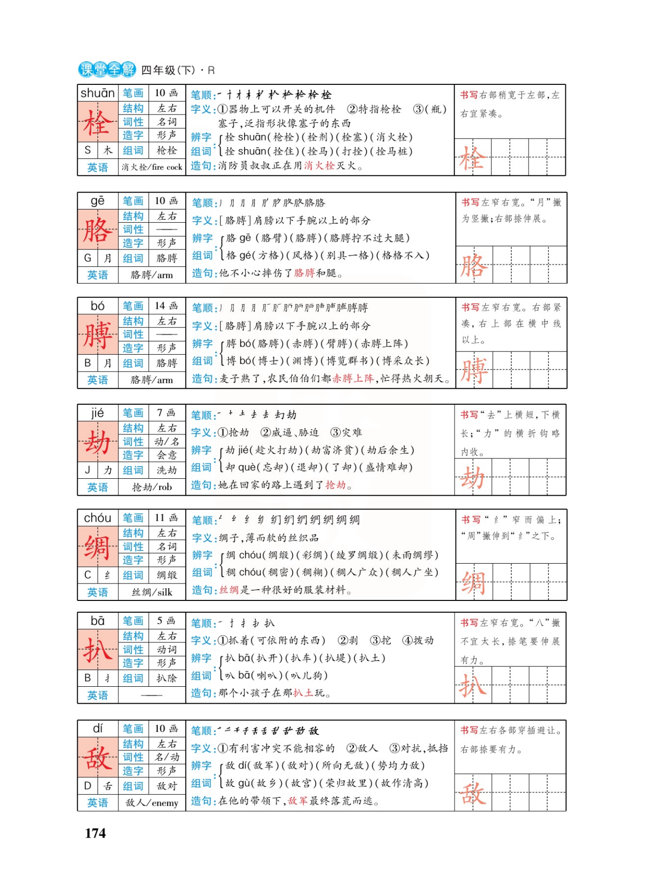 四年级语文下，18课《小英雄雨来》课堂笔记及全文解析