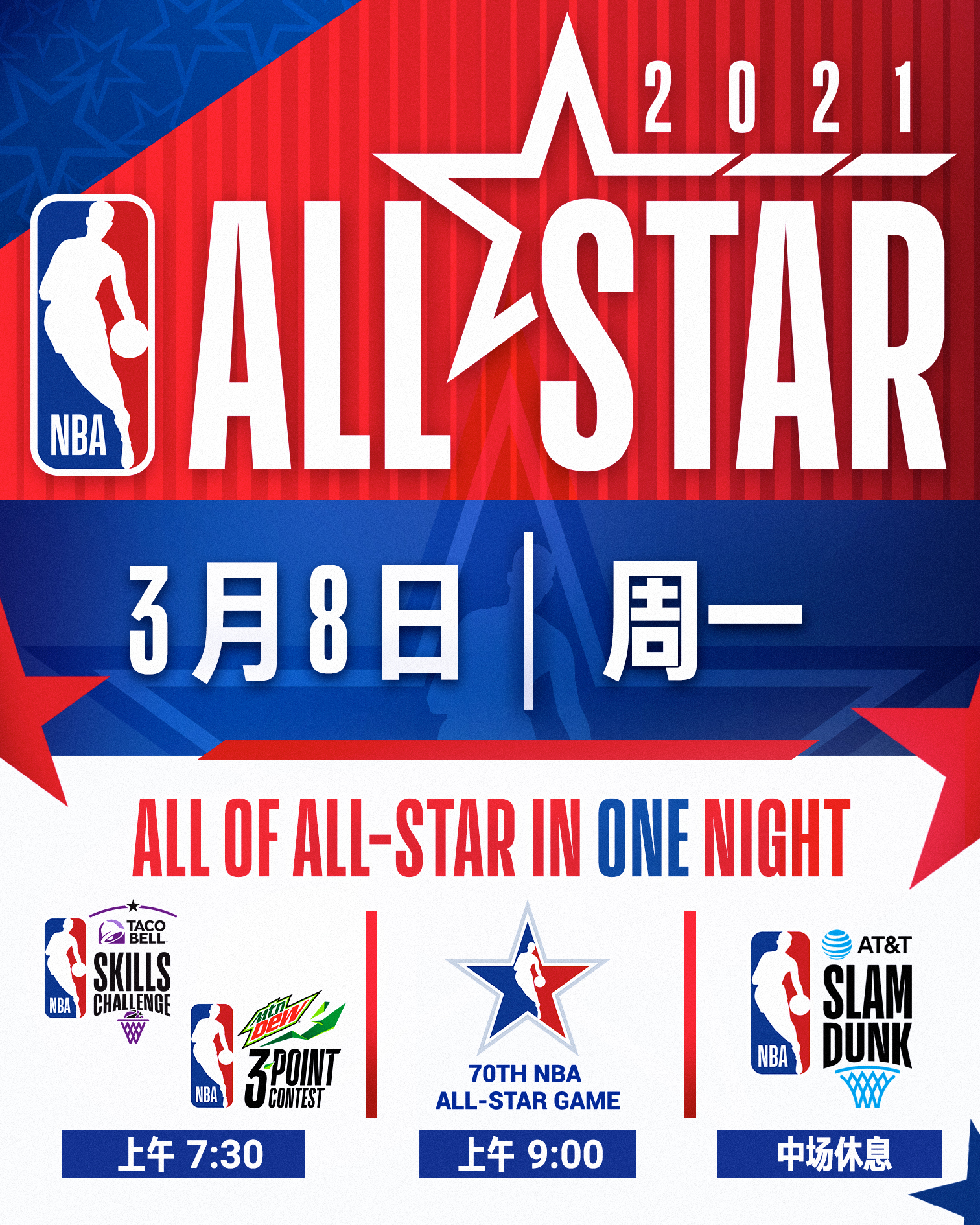 nba全明星2021什么时候开始(星中之星！2021NBA全明星赛将于3月8日在亚特兰大举行)