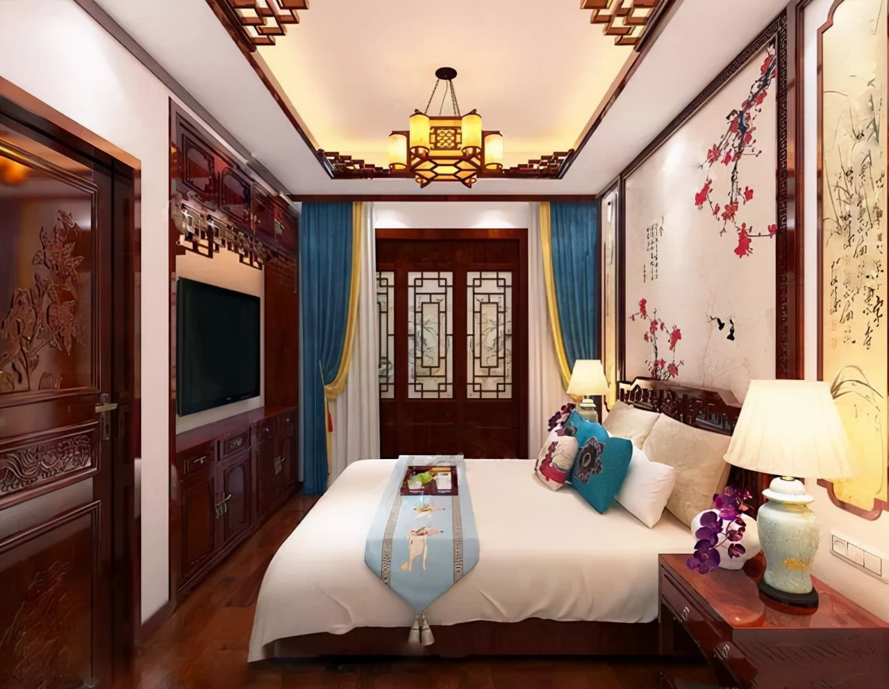 建造在农村里的别墅，配上中式装修，满屋的红木飘香，惊艳了我