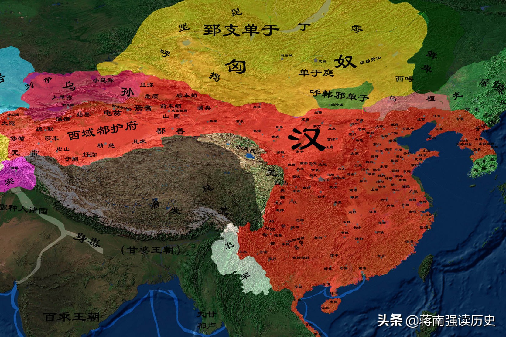 丝绸之路，就是汉武帝“汉朝独尊”朝贡体系的通道
