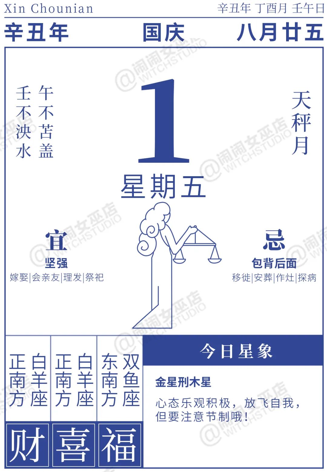 星历1001：白羊金钱观念强 天蝎注意出行
