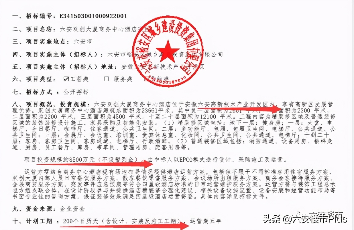 重磅消息！六安高新区迎来一座20层四星级酒店，即将开建