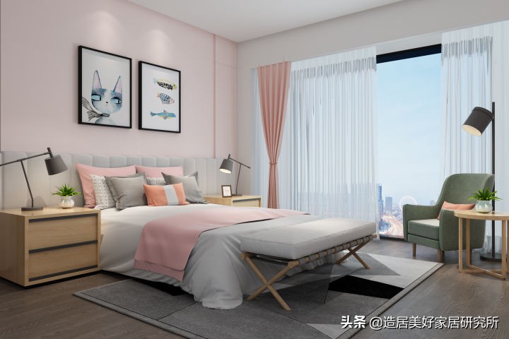 卧室背景墙别放空，这样设计美极了