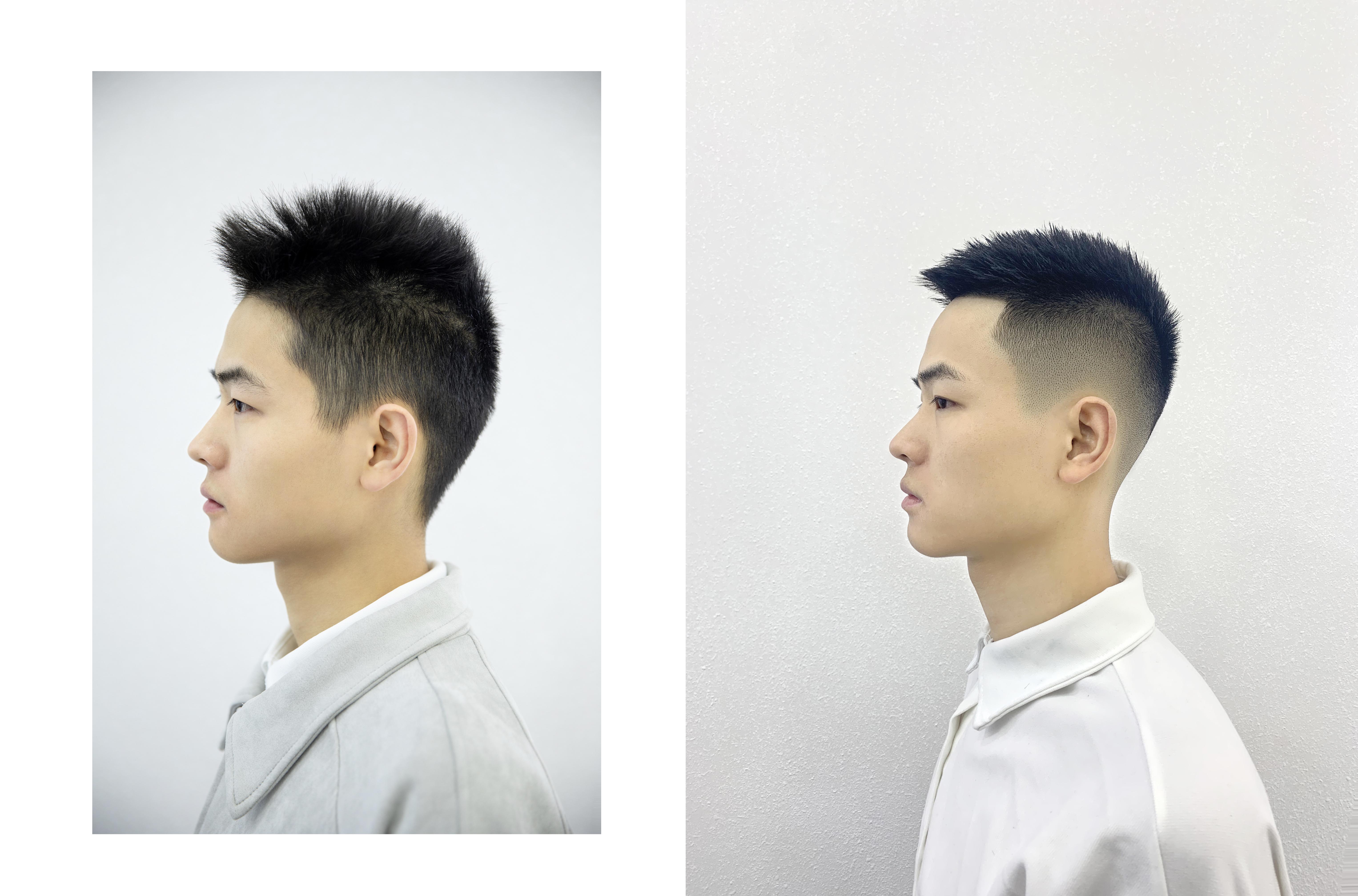 美式前刺发型 静莎职业学校 美发培训学院作品