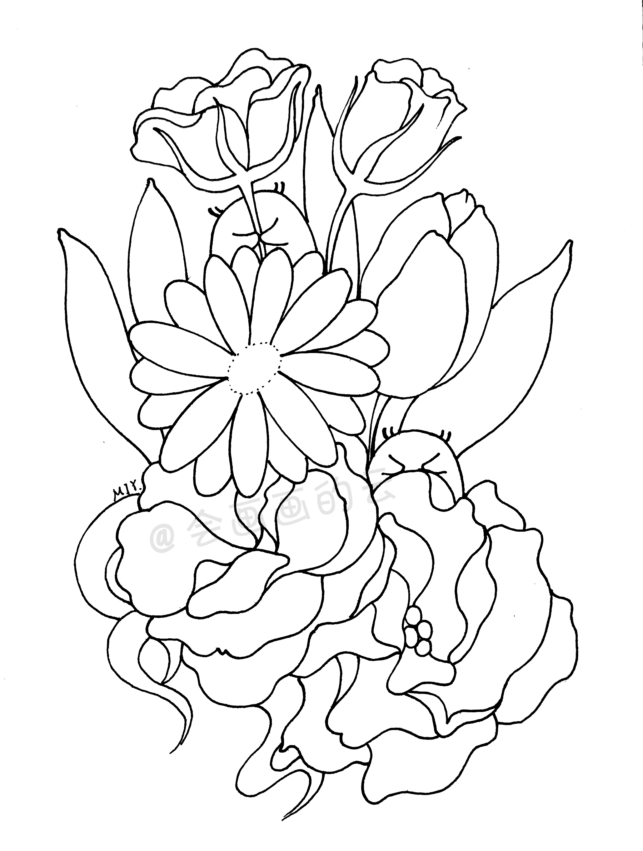 花怎么画简单好看(一步一步教你画一束好看的花)