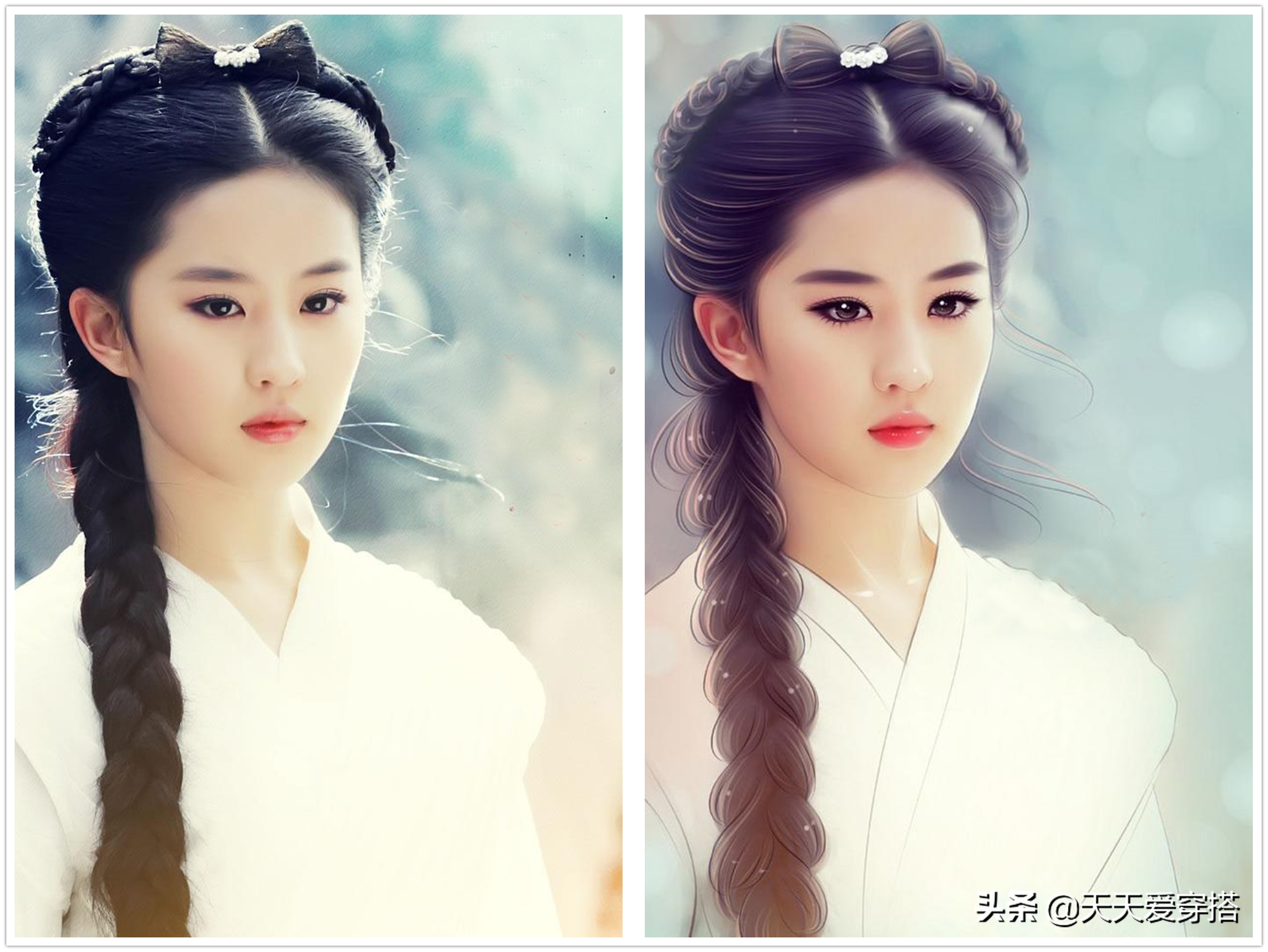 古装图片仙女手绘唯美(当红女星古装手绘图) - 赤虎壹号