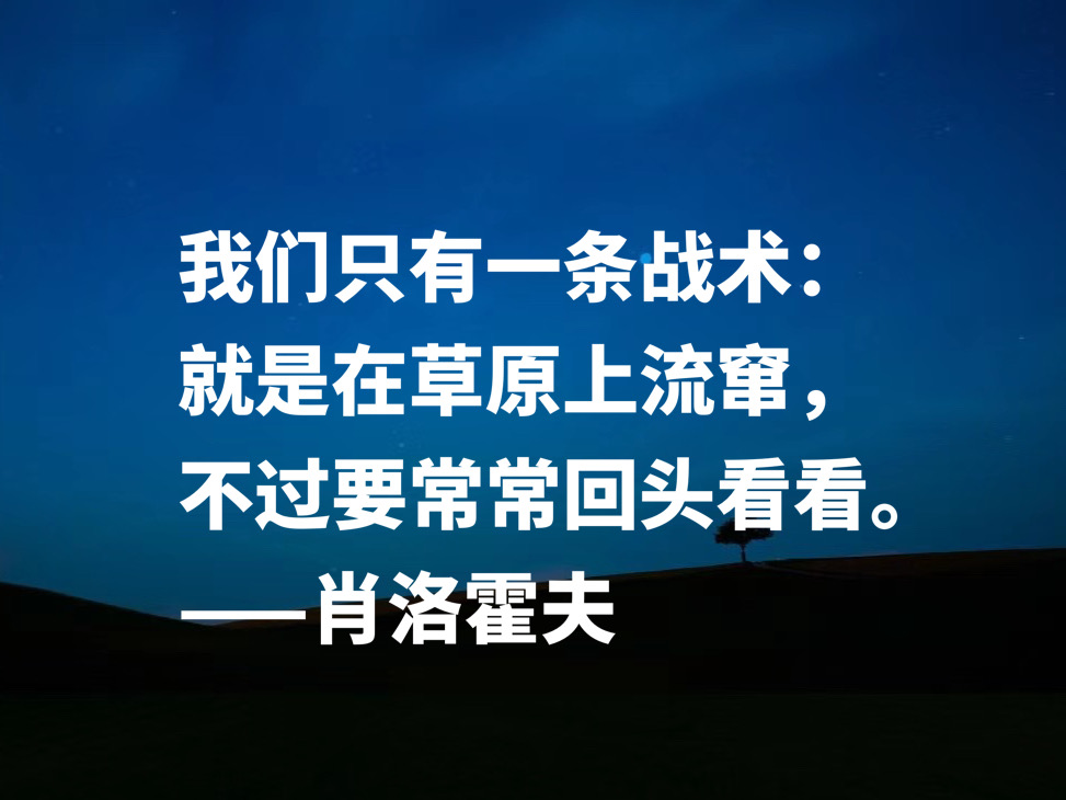 《静静的顿河》影响深远，作者肖洛霍夫十句名言，揭露生命的意义