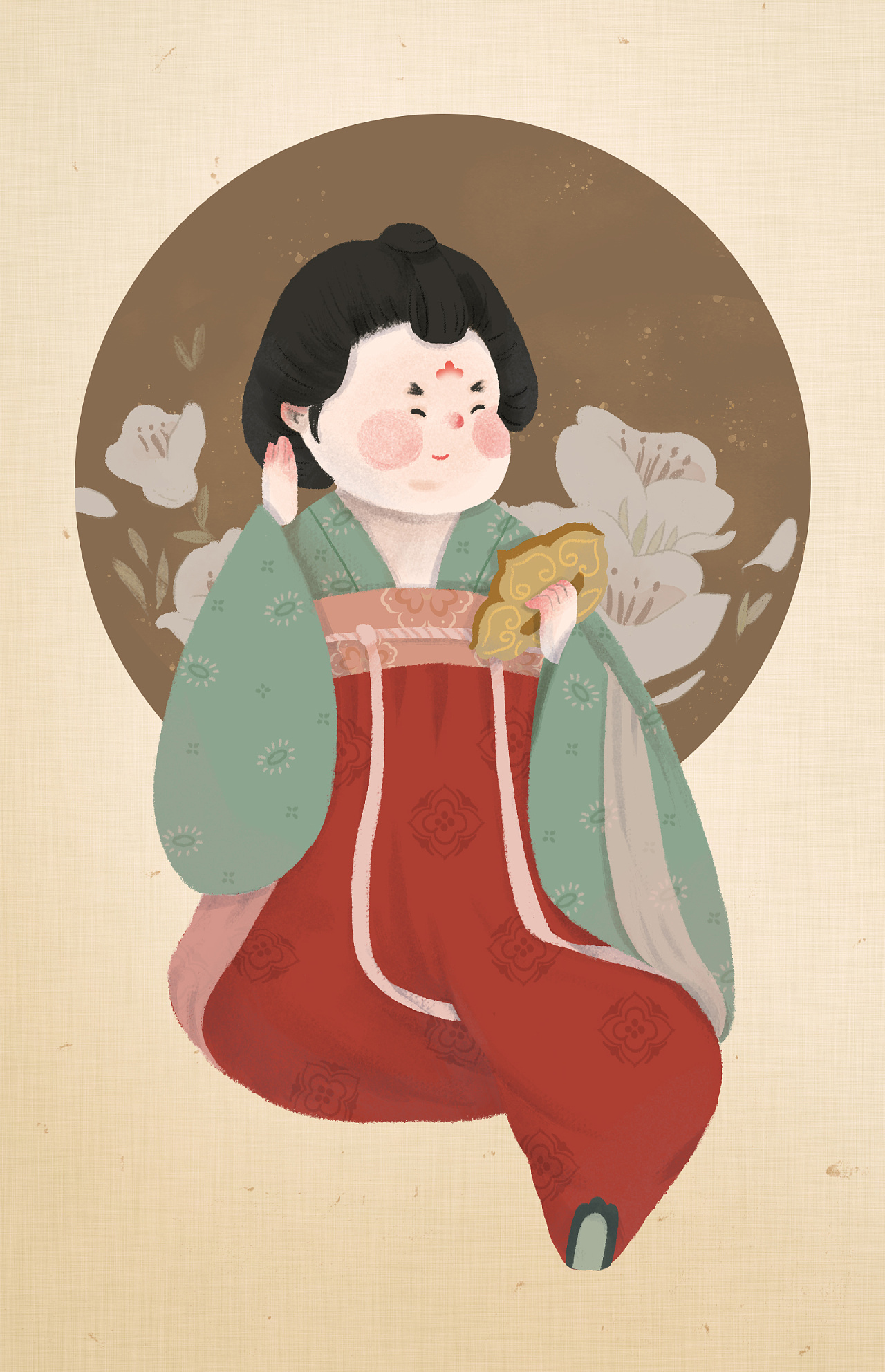 唐朝仕女图一组胖胖哒唐朝仕女图,感觉萌萌哒