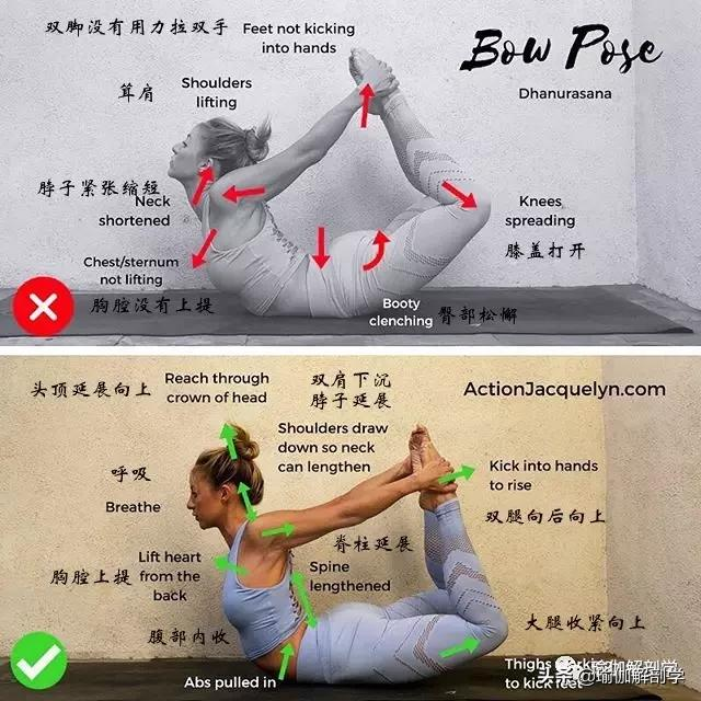 28个常见瑜伽体式“正误对比”图，初学者尤其要注意！（收藏级）