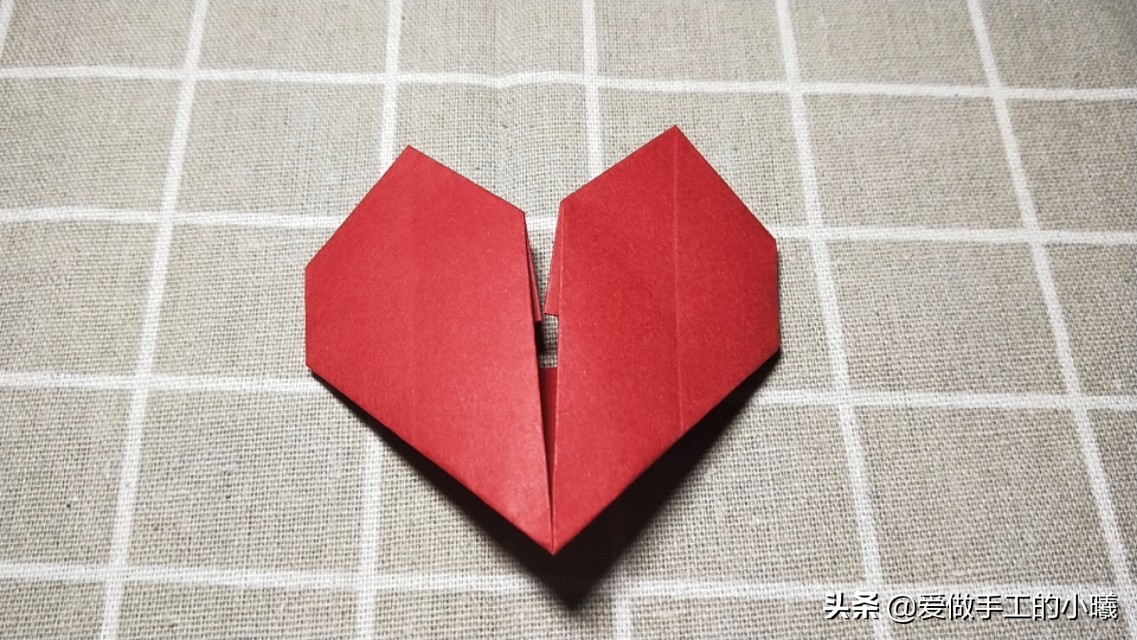 漂亮的双爱心书签,简单又别致,一张纸就完成