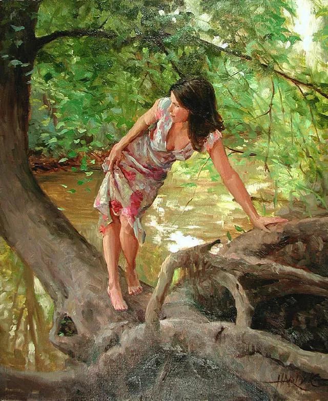 西方画家以1幅姿色丰腴女性形体油画，表现意大利女人坚贞品德