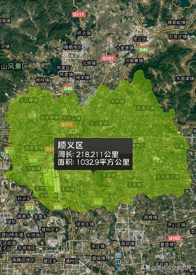 北京13个城区地图（北京市行政区划地图）