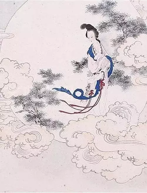 近现代艺术家们笔下的嫦娥,仙姿飘飘,秀美绝伦!