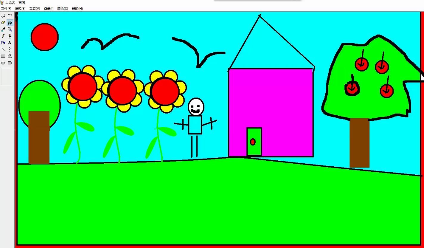 二年级学生的画图作品